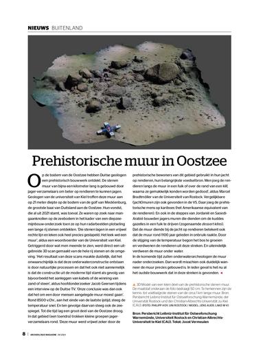 Prehistorische muur in Oostzee